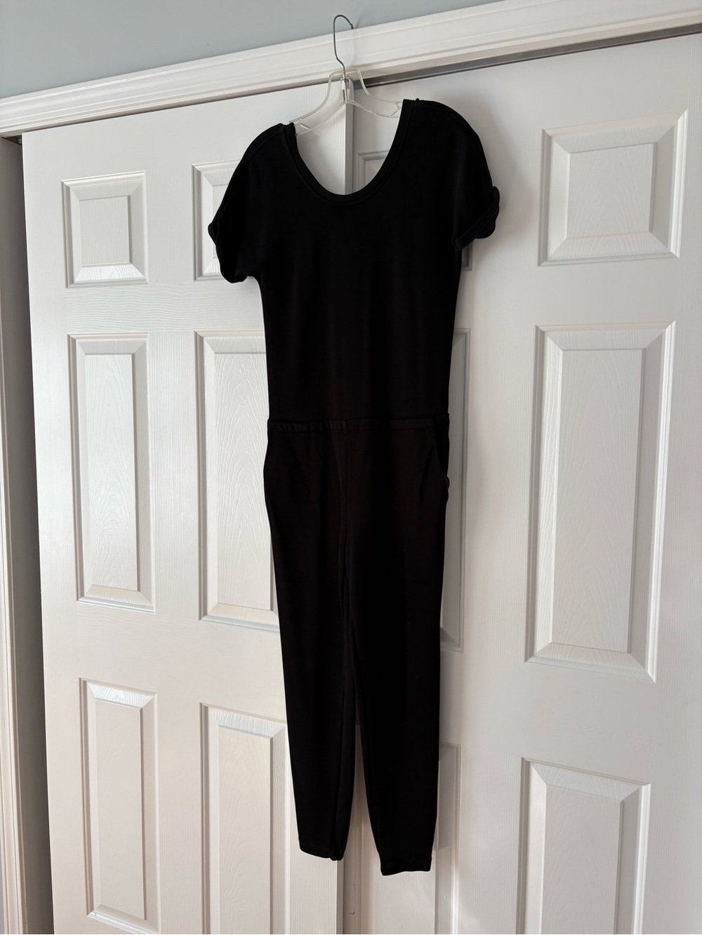 Theory Black Short-Sleeve Jumpsuit